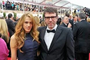 Con el guionista y escritor Nicolás Giacobone, su ex pareja