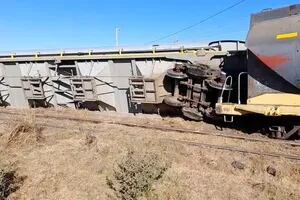 Descarriló un tren y miles de kilos de granos quedaron tirados en el suelo