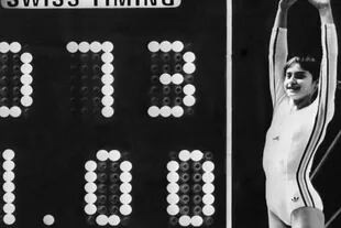 Nadia Comaneci y su 10 perfecto en los Juegos de Montreal 76