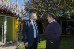 Fernández con Ishii, en José C. Paz, el 15 de septiembre de 2021, cuando los funcionarios kirchneristas renunciaron en masa al gabinete