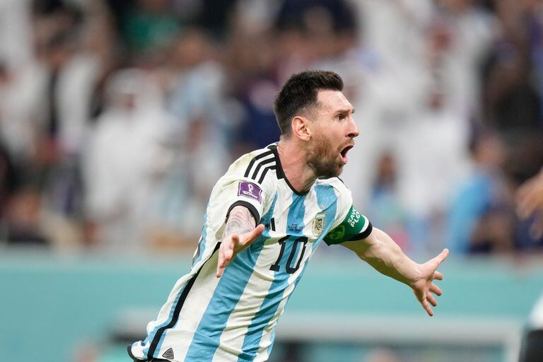 Argentina vs México, estadio Lusail de Doha, Qatar
Lionel Messi celebra su gol