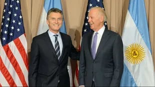 Macri junto al vicepresidente de Estados Unidos, Joe Biden