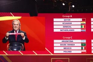 DOHA - The Netherlands are in Group A during the draw for the FIFA 2022 FIFA World Cup in Qatar at the Doha Exhibition & Convention Center (DECC) on April 1, 2022 in Doha, Qatar. KOEN VAN WEEL (Photo by ANP via Getty Images)