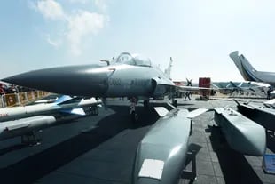 Muestra de aviones de combate en China