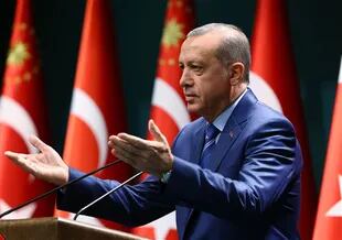 El presidente Erdogan habló ayer en Ankara