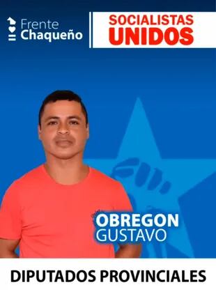 Caso Cecilia: Gustavo Obregón, en un afiche como candidato de la lista de Emerenciano Sena