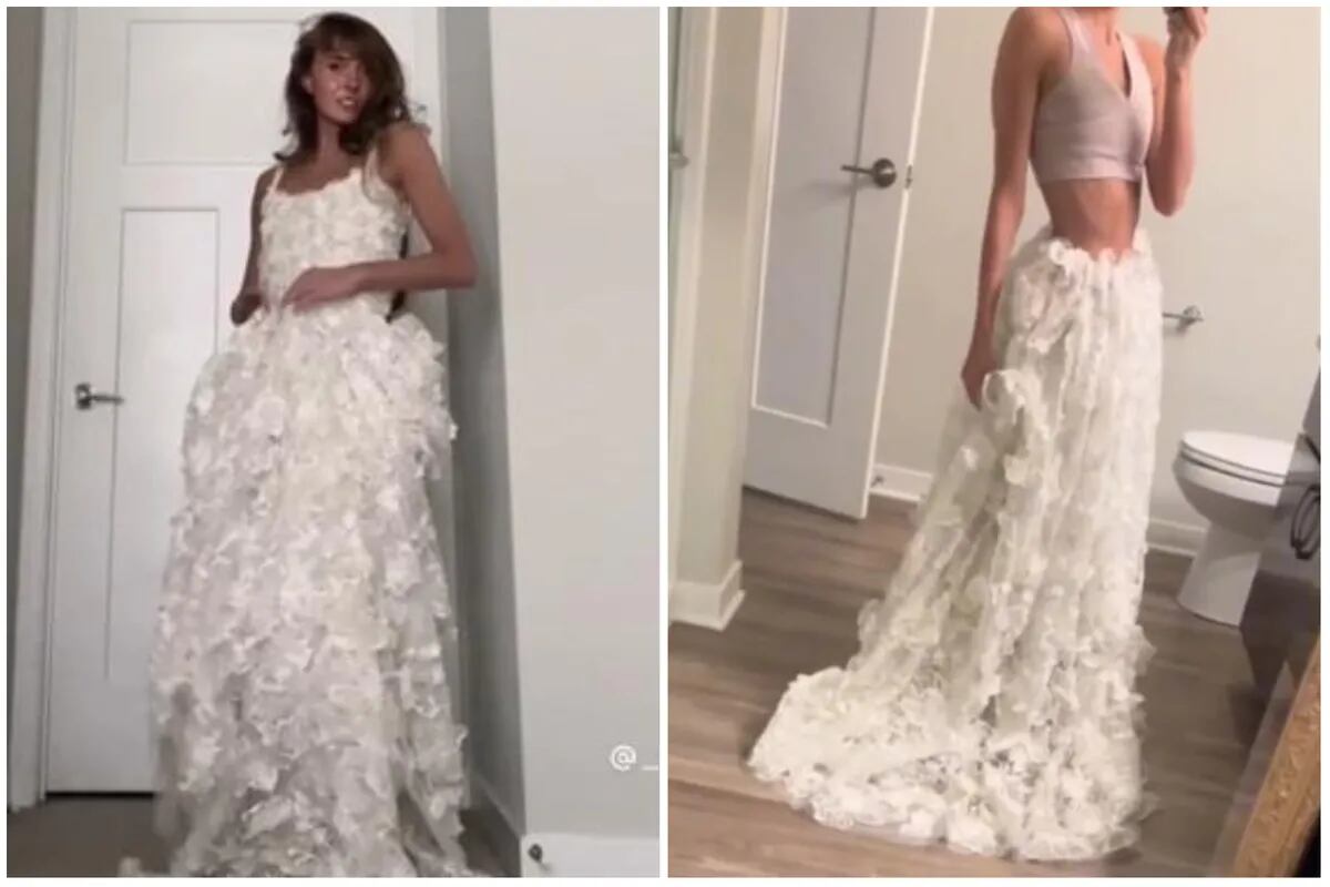 Copió el diseño de un vestido de novia que salía más de diez mil dólares y  gastó solo 250 - LA NACION