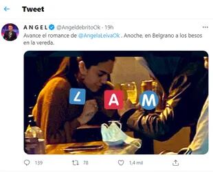 Ángel de Brito compartió una foto de Ángela Leiva junto a un hombre en un bar de Belgrano