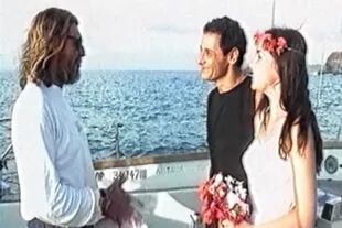 Captura del video de su boda en Brasil, que recién se conoció cuando Oreiro estrenó en 2016 el documental Nasha Natasha, en Netflix