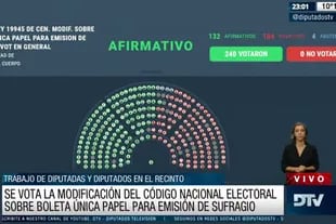 Votación proyecto de modificación del Código Nacional Electoral