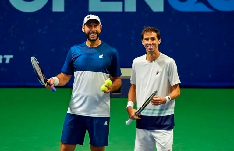 El mexicano González y el argentino Molteni, una pareja que está mostrando muy buena química en el tour desde que se formó, en el último US Open. 