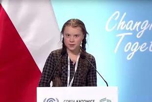 Greta Thunberg en la Conferencia de Naciones Unidas sobre el Cambio Climático, en diciembre pasado