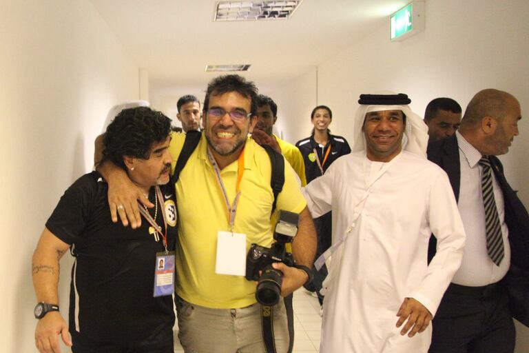 Dubai fue otro punto de encuentro para la amistad entre Maradona y Luengo en 2011/2012