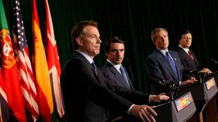 Los exlíderes de Reino Unido, España, EE.UU. y Portugal (Tony Blair, José María Aznar, George W. Bush y Jose Manuel Durão Barroso) participaron en la cumbre de las Azores