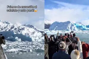 Fue de excursión al glaciar Perito Moreno y vio un extraño fenómeno que lo tomó por sorpresa