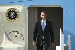 El presidente estadounidense, Barack Obama, llegó hoy a San Petersburgo, Rusia