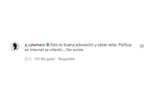 La respuesta de Andrés Calamaro a las críticas por su foto con Isabel Ayuso (Foto: Captura de Instagram)
