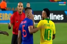 Neymar volvió con todo: gol, asistencia... y una cachetada de Wilmar Barrios