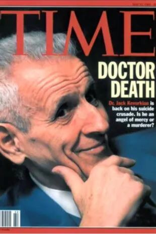 Kevorkian no le escapaba a la polémica y le gustaba ser el centro de la escena mediática, como lo demuestra esta  portada de la revista Time