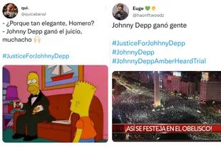 Los fans celebraron la victoria de Johnny Depp