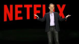 Reed Hastings, el CEO de Netflix, durante el anuncio