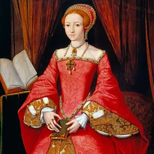 Isabel I, cuando todavía era princesa, hija de un padre que asesinó a su madre y la condenó como bastarda. (Retrato atribuido a William Scrots)