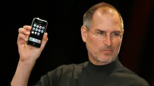 Steve Jobs durante la presentación del iPhone, en enero de 2007