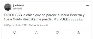 Twitter reaccionó por la doble de María Becerra en Bienvenidos a bordo (eltrece) (Crédito: Twitter)