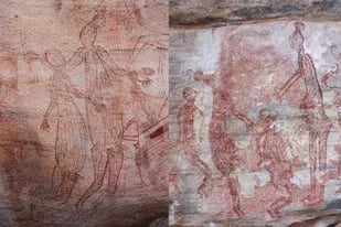 En las pinturas rupestres hay misteriosos humanos que miden casi 2 metros de altura