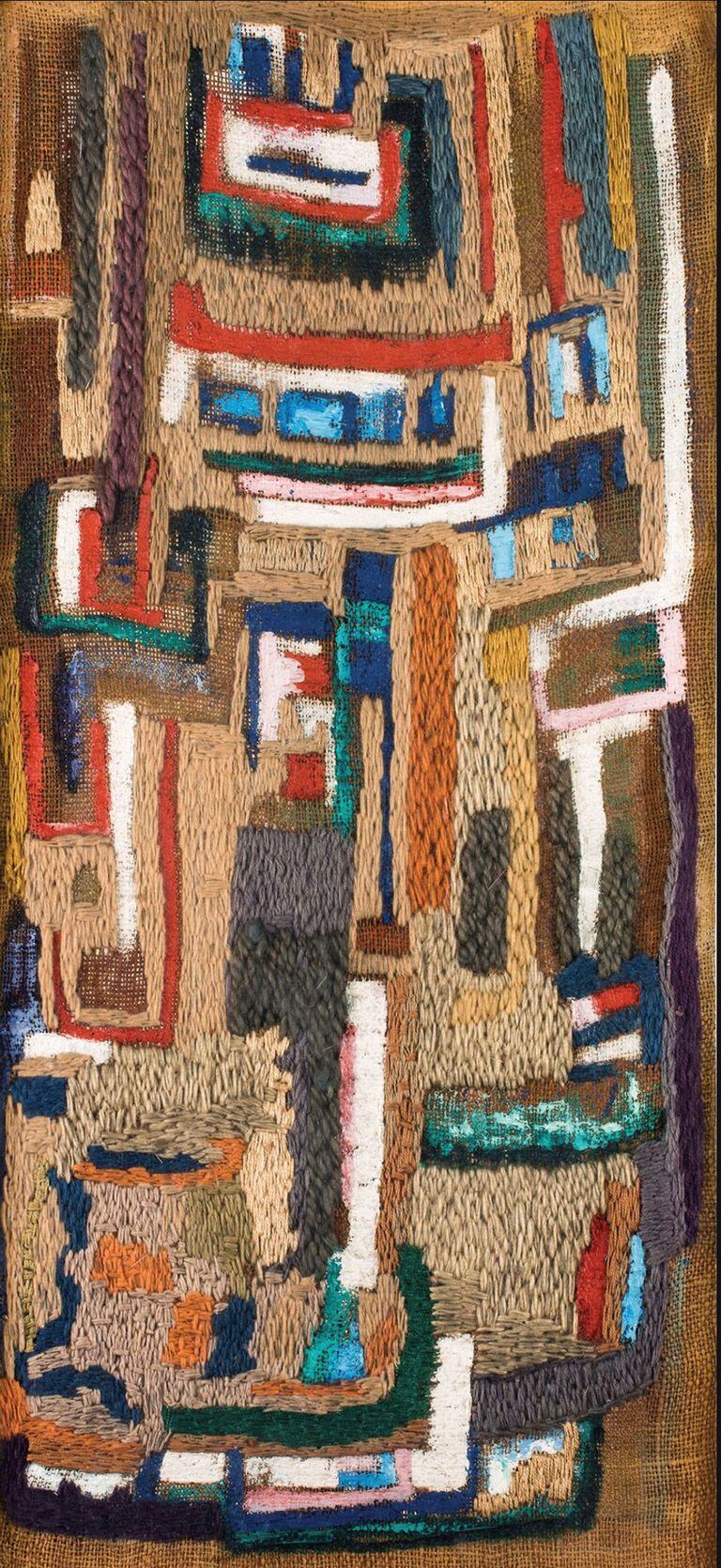 Tapiz (c. 1958), pieza textil de Yente comprada por el Malba