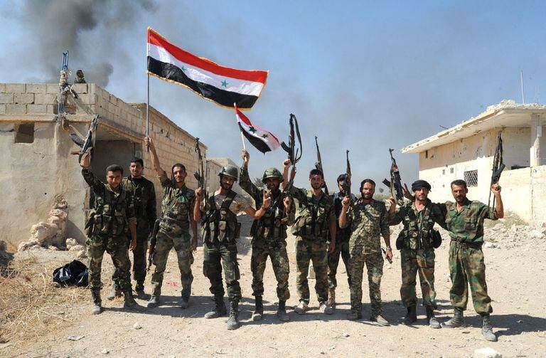 Miembros del Ejército sirio 