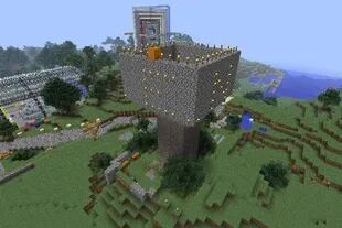Una construcción hecha en Minecraft
