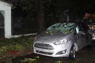 Varias personas heridas, automóviles y viviendas destrozados fueron la consecuencia del temporal de lluvia y piedras que azotó anoche a la ciudad de Villa Mercedes, San Luis