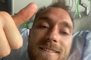 Eriksen agradeció desde el hospital y dejó un mensaje para sus compañeros de Dinamarca