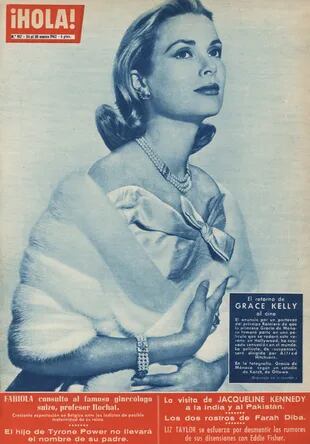 La tapa de ¡HOLA! del 24 de marzo de 1962 en la que la princesa Grace de Mónaco luce el célebre collar.
