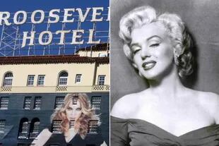 Marilyn Monroe lived for a few years at the Hollywood Roosevelt Hotel