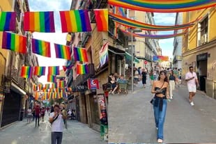 El primer destino de Nico y Gimen fue Madrid, donde se retrataron recorriendo las calles de la esplendorosa ciudad (Foto Instagram @gimeaccardi)