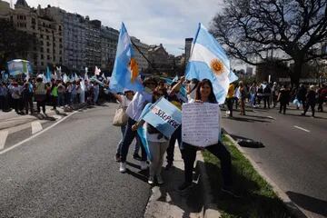 El acto en el Obelisco era replicado esta tarde en diferentes ciudades del exterior, en apoyo a la reelección de Macri 