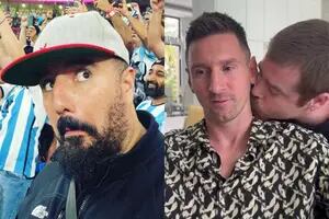 Migue le dio un beso en el cuello a Messi, un periodista mexicano se burló y en las redes no perdonaron