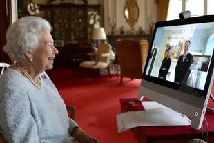 La reina Isabel II en una audiencia virtual