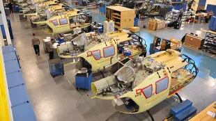 Una vista de la fábrica de helicópteros Airbus en Estados Unidos. La firma aeroespacial cerró un acuerdo con Uber para ofrecer el pedido de transporte aéreo desde un smartphone