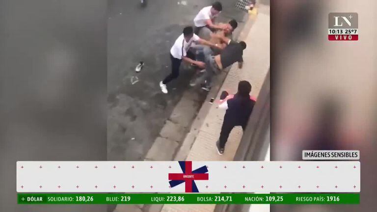 Brutal pelea a la salida de un boliche: le patearon la cabeza a un joven en el piso
