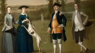 Retrato de Sir John Trevelyan con su esposa Louisa Simon, quien aportó al matrimonio la propiedad de unos 1.000 esclavos en Granada