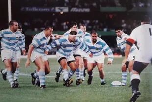 Los Pumas en el Mundial de Sudáfrica, en 1995, un año de quiebre para el rugby argentino.