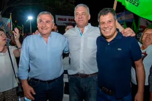 Gerardo Morales, Fernando Carbajal y Facundo Manes, en una imagen tomada en Formosa