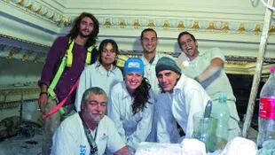 Hay equipo. Parte del Team de restauradores que participó de la puesta a punto del Hotel Casino Carrasco, en Uruguay