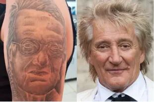 La comparación del tatuaje con la figura de Rod Stewart