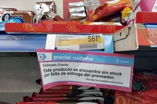 Faltante de productos en un supermercado de la Avenida Gaona