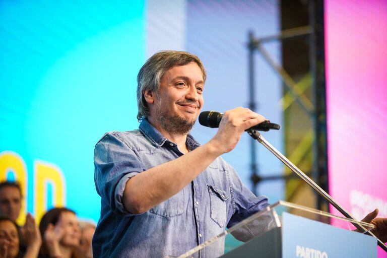 Máximo Kirchner en el Congreso del PJ bonaerense.