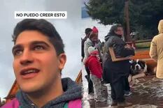 Cuestionó la tradicional foto con el perro San Bernardo de Bariloche y su video se viralizó
